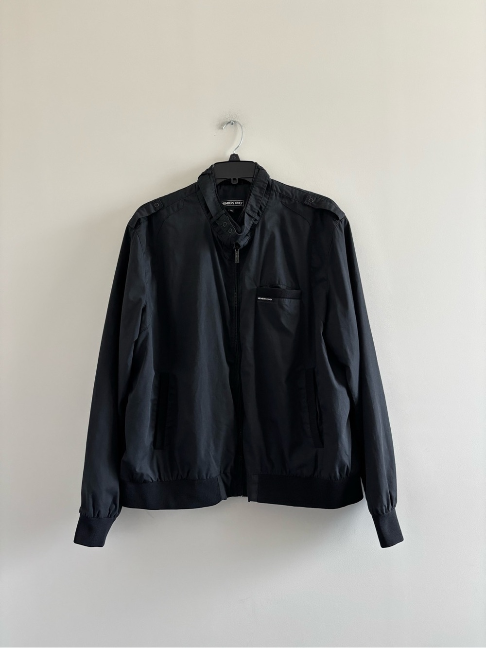 Members Only Iconic Racer Jacket Black Bomber Mens 3X Hip Hip Classic Retro